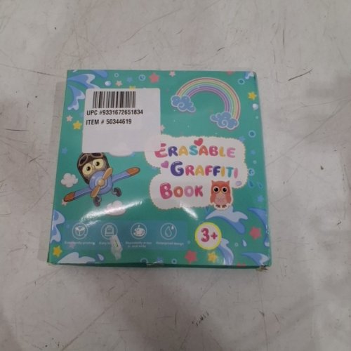 KIDS PORTABLE ERASABLE GRAFFITI BOOK WITH STENCILS - PINK image 2