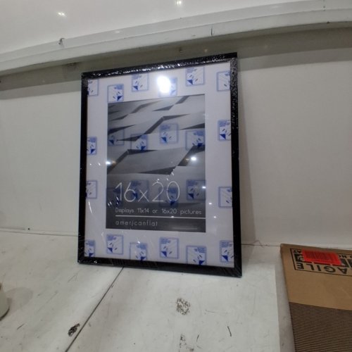 AMERICAN FLAT THIN PICTURE FRAME DECOR - 16" X 20" - BLACK image 2