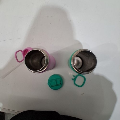 2PK THERMOFLASK STAINLESS STEEL BOTTLE - 16 OZ - PINK/GREEN (MODEL:2880559) image 3