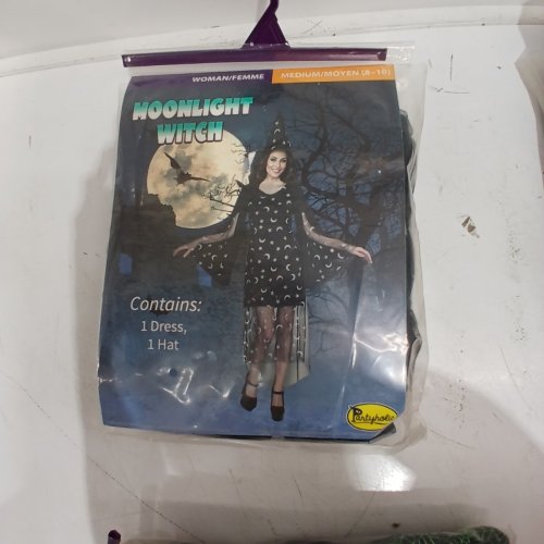 2PC WOMEN'S PARTYHOLIC MOONLIGHT WITCH COSTUME - MEDIUM (8-10) - BLACK image 2