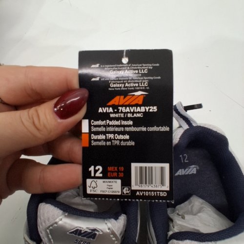 BOY'S AVIA HOOK-AND-LOOP SNEAKERS - 12 - SILVER (STYLE: AVIA-76AVIABY25) image 3