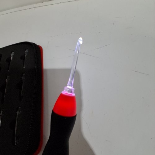 11PC RECHARGEABLE CROCHET HOOK WITH MULTIPLE ENDS - CLEAR image 2