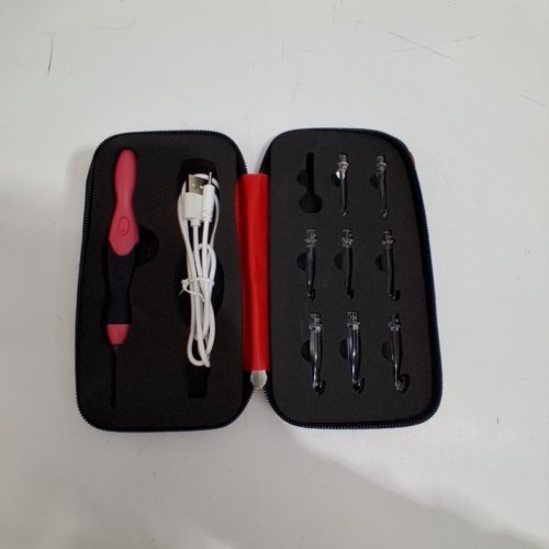 11PC RECHARGEABLE CROCHET HOOK WITH MULTIPLE ENDS - CLEAR image 3