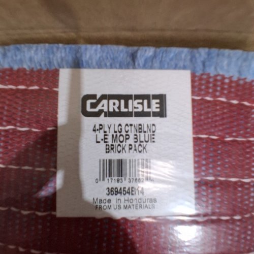12PK CARLISLE 4-PLY COTTON BLEND LOOP-END MOP - LARGE - BLUE (MODEL: 369454B14) image 3