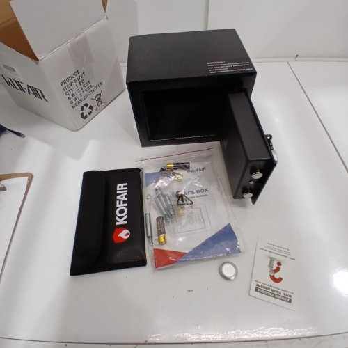 KOFAIR DIGITAL SMALL SAFE BOX FOR HOME - 0.23 CU FT - BLACK - (MODEL: S17ET) image 2