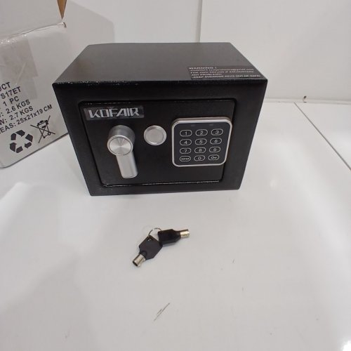 KOFAIR DIGITAL SMALL SAFE BOX FOR HOME - 0.23 CU FT - BLACK - (MODEL: S17ET) image 4