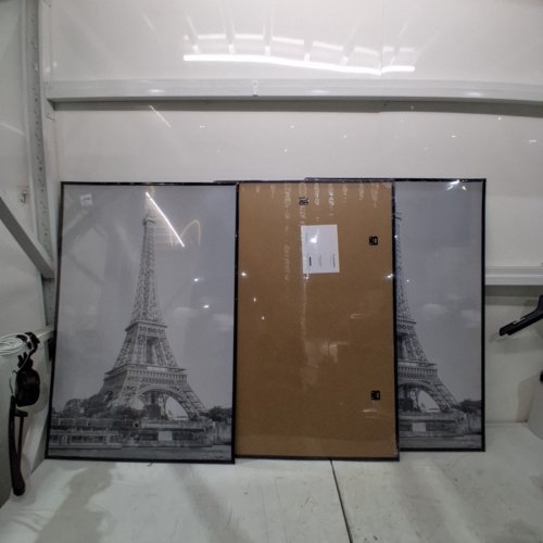 3PK UPSIMPLES SCRATCH-PROOF WALL GALLERY PHOTO FRAMES - 24" X 36" - BLACK (MODEL: FUP0301069) image 2