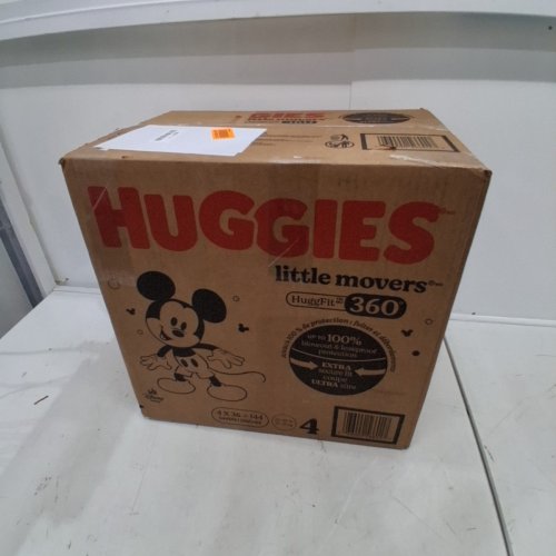 144PK HUGGIES LITTLE MOVERS DIAPERS, SIZE 4 image 2