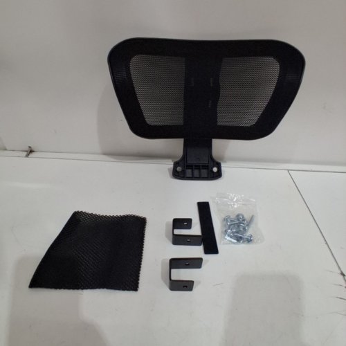 UNIVERSAL ADJUSTABLE ERGONOMIC MESH OFFICE CHAIR HEADREST ATTACHMENT WITH MOUNTING HARDWARE - BLACK image 2