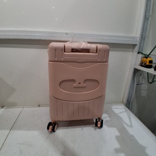 ADVWIN HARDSIDE LIGHTWEIGHT 4 SPINNER CARRY ON LUGGAGE WITH SEAT FOR KIDS - 20" - PINK image 3