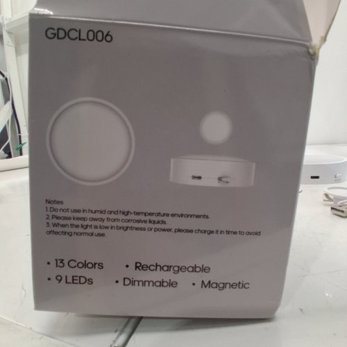 3PK GOODCAL.FUN RGB RECHARGEABLE TAP LIGHTS - WHITE (MODEL: GDCL006) image 5