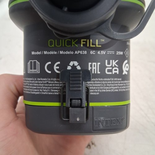 INTEX QUICK-FILL BATTERY AIR PUMP - C-CELL BATTERY - 420L/MIN MAX AIR FLOW - GREY (MODEL: AP638) image 3
