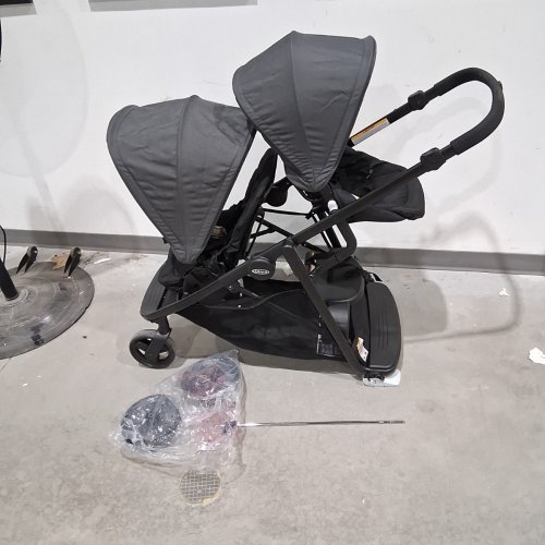 GRACO READY2GROW MULTI-USE 2.0 DOUBLE STROLLER - 40-50 LB CAPACITY - BLACK/DARK GREY (MODEL: 2140042) image 2