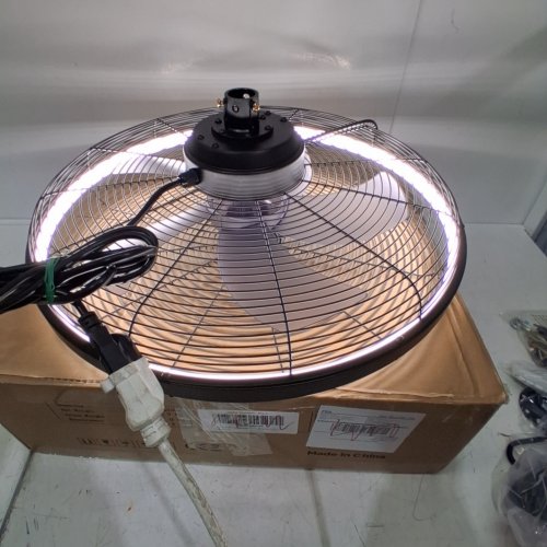 AHAWILL OUTDOOR PLUG IN PATIO CEILING FAN - 20" - BLACK - (MODEL: 2044-OUTDOOR-BLACK) image 2