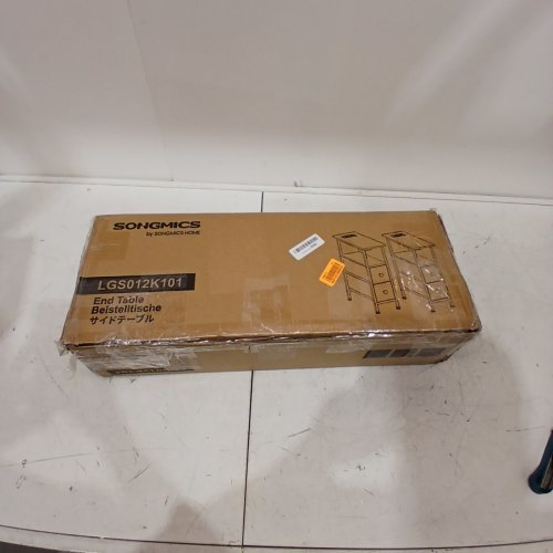 2PK SONGMICS BELLAH COLLECTION SIDE TABLES WITH LED LIGTHS AND CHARGERING STATIONS - BROWN (MODEL: LGS012K101) image 5