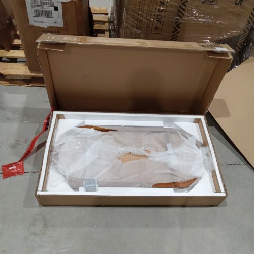 COSTWAY 2-TIER COFFEE TABLE WITH TEMPERED GLASS TABLETOP AND ACACIA WOOD FRAME - 40" X 18" - BROWN (MODEL: JV11716BN) image 2