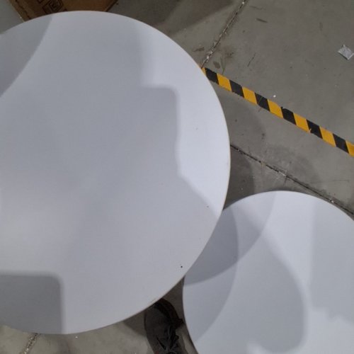 5PC ROUND CYLINDER PEDESTAL STANDS FOR PARTIES - LIGHT GREY image 3