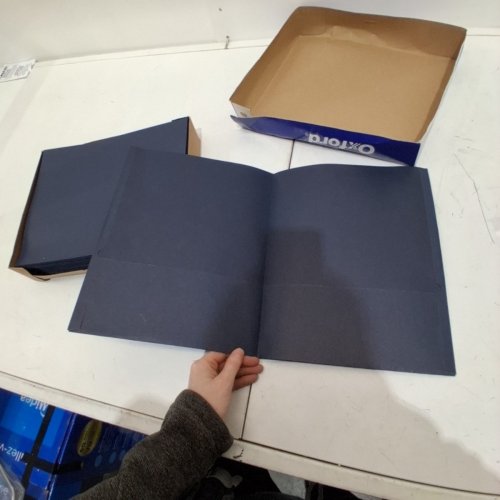 25PK OXFORD TWIN-POCKET FOLDER WITHOUT FASTENERS - 11" X 8.5" - NAVY (MODEL: 57502) image 2