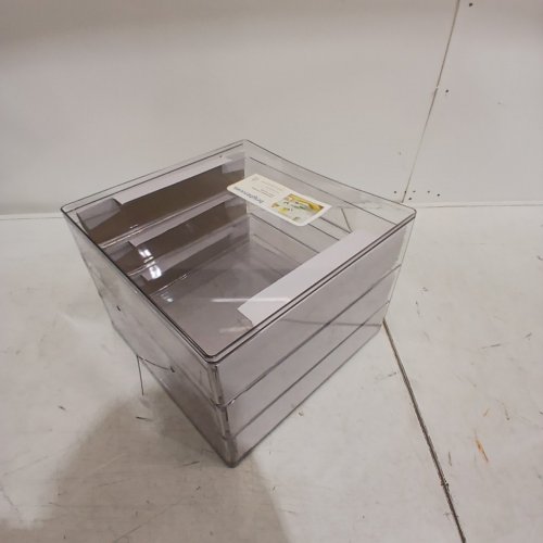 BRIGHTROOM STACKABLE 3-DRAWER SLIDE=OUT BIN - 12.6" X 12.2" X 8.75" - CLEAR (MODEL: 002-02-9443) image 3