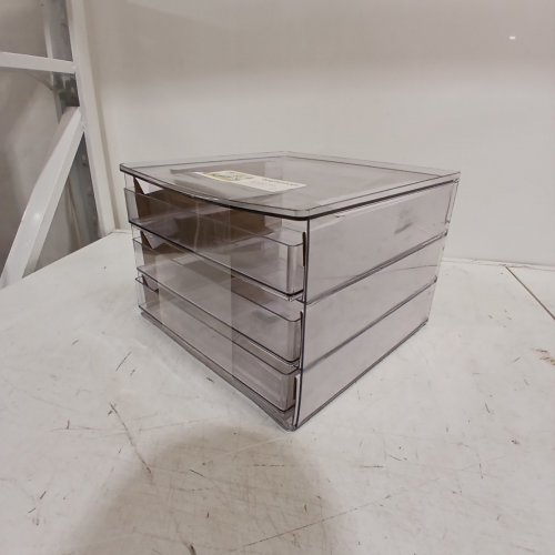 BRIGHTROOM STACKABLE 3-DRAWER SLIDE=OUT BIN - 12.6" X 12.2" X 8.75" - CLEAR (MODEL: 002-02-9443) image 5