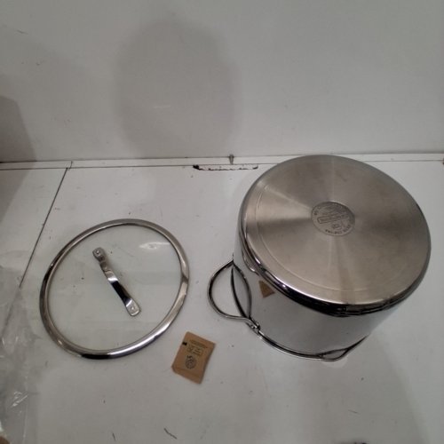 TRAMONTINA TEMPO TRI PLY BASE POT WITH GLASS LID - 8QT - STAINLESS STEEL (MODEL: ‎80154/009DS) image 4