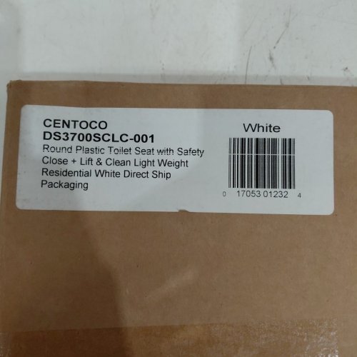 CENTOCO ROUND TOILET SEAT WITH SAFETY CLOSE AND LIFT & CLEAN - WHITE (MODEL: DS3700SCLC-001) image 2