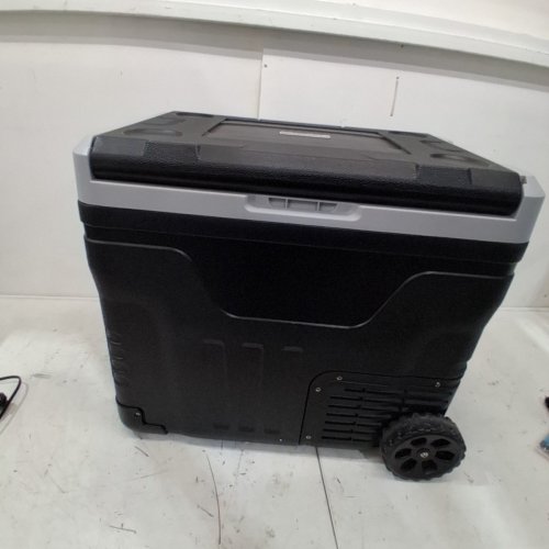 EUHOMY PORTABLE ELECTRIC COOLER AND FREEZER WITH WHEELS & 2 COMPARTMENTS - 50L - 12V DC / 110-240V AC - BLACK/GREY (MODEL: CFB-50) image 9
