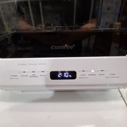 COMFEE SMALL PORTABLE COUNTERTOP DISHWASHER 6 PROGRAMS, 360° DUAL SPRAY, 192℉ STEAM & AIR-DRY FUNCTION - 5L WATER TANK - WHITE (MODEL: CDC17P0AWW) image 2