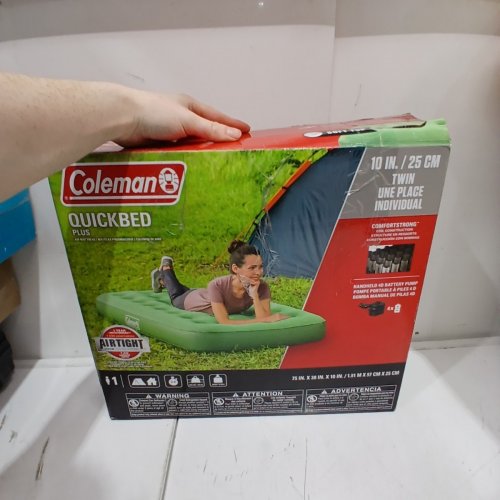 COLEMAN QUICKBED PLUS AIRBED WITH PUMP - 75" X 38" X 10" TWIN - GREEN (STYLE: 90703E) image 7