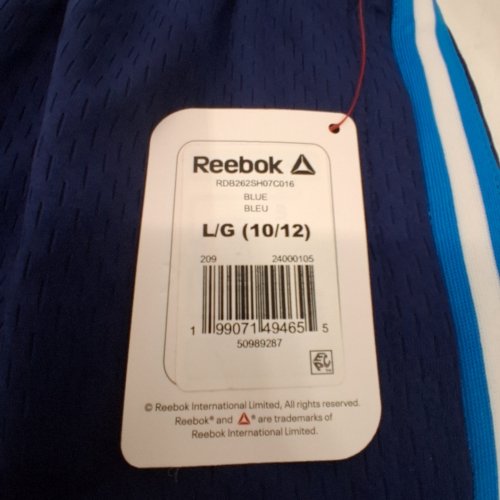 BOY'S REEBOK ATHLETIC SHORTS - LARGE (10/12) - BLUE (STYLE: RDB262SH07C016) image 3