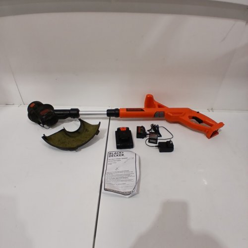 BLACK+DECKER 10" STRING TRIMMER/EDGER - 20V MAX LITHIUM BATTERY WITH CHARGER - BLACK/ORANGE (MODEL: LST201) image 5