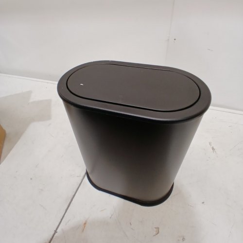 ANZOYMX STAINLESS STEEL NARROW BATHROOM TRASH CAN WITH POP-UP LID AND SEPARATE INNER BARREL - 6.8L - GREY image 4
