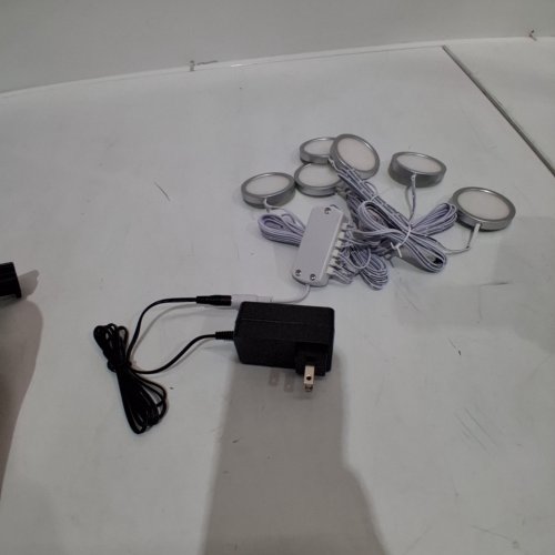 6PK LED UNDER CABINET PLUG IN LIGHTS FOR HOME OR RV - SILVER/WHITE image 3