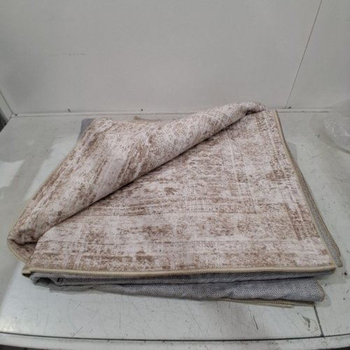 SOALMOST VINTAGE NON-SLIP MACHINE WASHABLE RUNNER RUG - 4FT X 12FT - BROWN (SA-4 X 12-24020M-BROWN) image 2