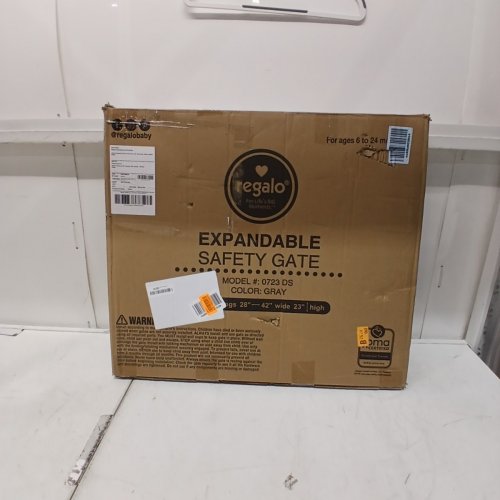 REGALO PLASTIC EXPANDABLE SAFETY GATE - 28" - 42" X 23" - GREY (MODEL: 0723DS) image 3