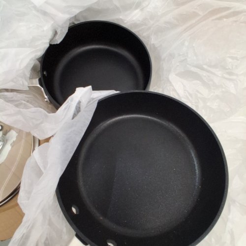 8PC ALL-CLAD HA1 HARD ANODIZED NONSTICK DISHWASHER SAFE PFOA FREE COOKWARE SET - BLACK (MODEL: E100S863) image 3