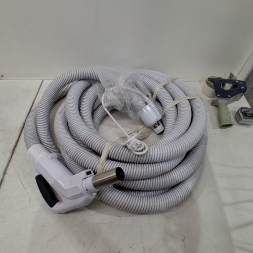CGH VACUUM HOSE FOR CENTRAL VAC WITH SWITCH - 30FT - GREY image 3