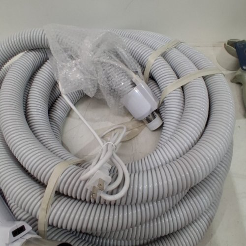 CGH VACUUM HOSE FOR CENTRAL VAC WITH SWITCH - 30FT - GREY image 4
