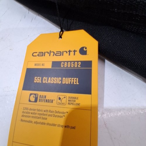 CARHARTT CLASSIC DUFFEL BAG - 55 L - BLACK (MODEL: CB0502) image 2