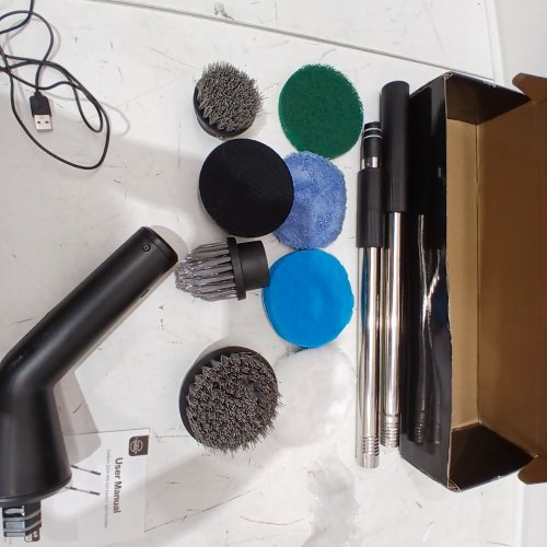10PC LEEBEIN ELECTRIC SPIN SCRUBBER CORDLESS CLEANING BRUSH BATHROOM SCRUBBER - BLACK - (MODEL:YMG-825) image 5