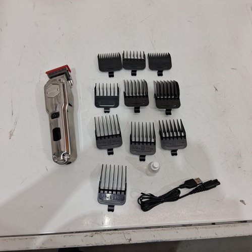 11PC ONEISALL PROFESSIONAL LOW NOISE DOG GROOMING TRIMMER WITH ACCESSORIES - SILVER (MODEL: RFC-676) image 3