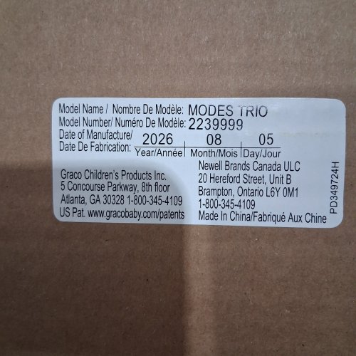 GRACO MODES TRIO TRAVEL SYSTEM 3-IN-1 BABY STROLLER AND CAR SEAT COMBO - 4-35LB - RIORDAN - (MODEL-2239999) image 2