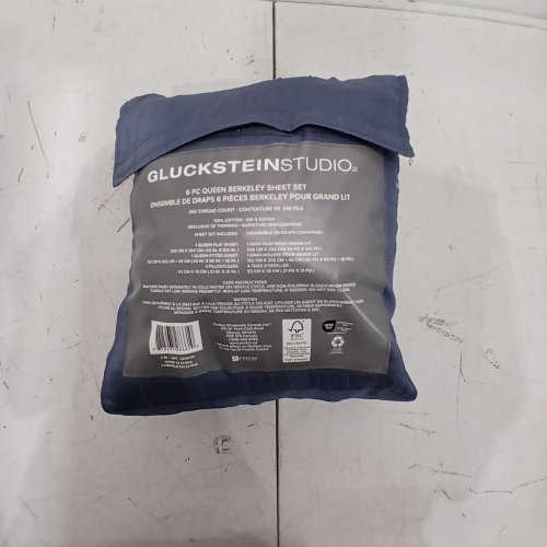6PC GLUCKSTEIN STUDIO BERKELEY SHEET SET - QUEEN - BLUE (MODEL: 2200101) image 4