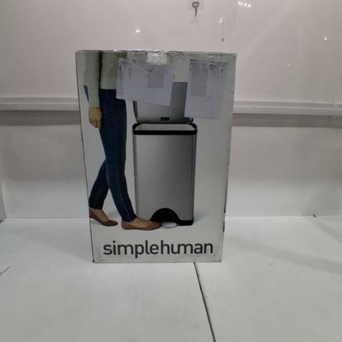 SIMPLEHUMAN STAINLESS STEEL RECTANGULAR STEP TRASH CAN - 38L - SILVER image 6