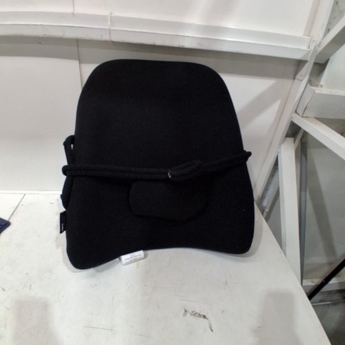 OBUSFORME PORTABLE WIDEBACK PADDED BACKREST SEAT CUSHION & LUMBAR SUPPORT PILLOW - 22" X 19" - BLACK (MODEL: WB-BLK-CBC) image 2