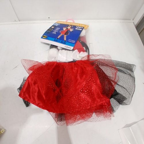 6PC GIRLS RUBIES DC HARLEY QUINN COSTUME - 3-4T - RED / BLACK image 2
