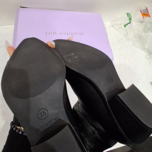 WOMEN'S MADDEN GIRL REDFPORD WESTERN BOOTS - SIZE 7.5 - BLACK (STYLE : REDF01J1) image 4