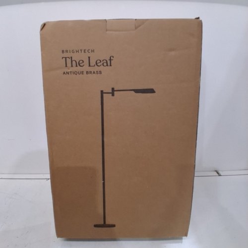 BRIGHTECH LEAF LED READING AND TASK FLOOR LAMP, DIMMABLE 12.5 WATT - ANTIQUE BRASS image 2