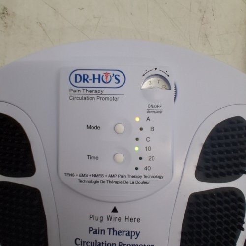 DR-HO'S CIRCULATION PROMOTER TENS DEVICE PAIN THERAPY SYSTEM - HEAD TO TOE PAIN RELIEF, IMPROVES CIRCULATION AND SWELLING - WHITE/BLACK (MODEL: CP-1) image 2