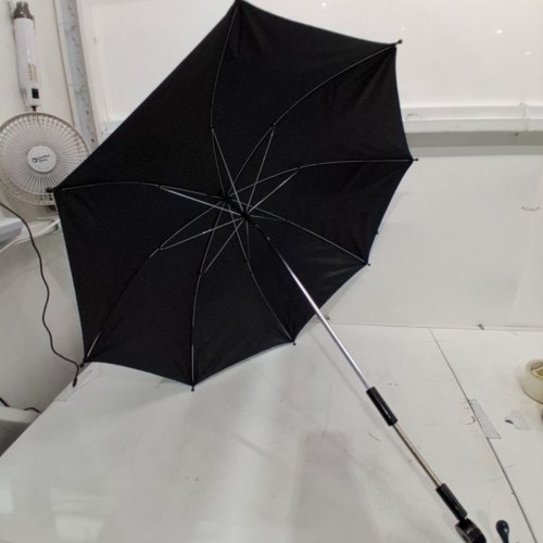 MEUMITY CHAIR UMBRELLA WITH UNIVERSAL CLAMP - 32" - BLACK image 3